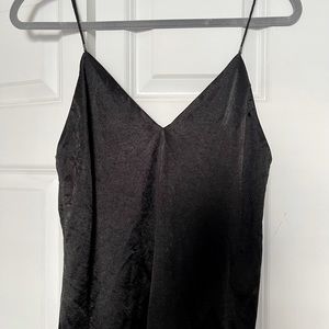Zara Basics Black Satin Tank